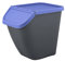 BranQ - Home essential Système de tri des déchets Pelikan pour tri des déchets, poubelle 23 litres avec couvercle verrouillable, plastique (PP) sans BPA, Antracite avec couvercle coloré : papier