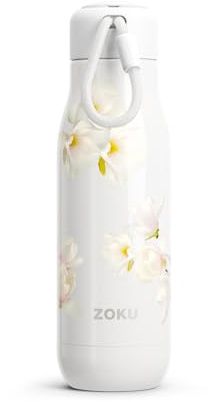 Zoku Stainless Steel Pattern Bottle 0.5L Vintage Magnolia