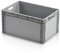Wetec Lagerbehälter, mit Durchfassgriffen, grau, 600 x 400 x 320 mm (Lagerbox Transportbox Transportkasten Euro-Transportkasten Eurobox Eurofix-Kasten Eurokasten Eurokiste Stapeltransportkasten)