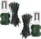 CCILAND 2 Pack Christmas Tree Lights Battery, 5m 50 LED Fairy String Lights with Remote Timer 8 Modes Dark Green Wire Fairy Lights for Bedroom Xmas Tree Patio Festival Decoration - Cool White
