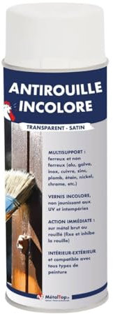 Metaltop - Antirouille Incolore - RAL Incolore - Bombe 400mL