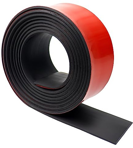 Tiras de goma de neopreno adhesivas para juntas de bricolaje, manualidades, almohadillas, protección de suelos, soportes, antivibración, antideslizante (50 mm de anchox3 mm de altox3 m de largo)