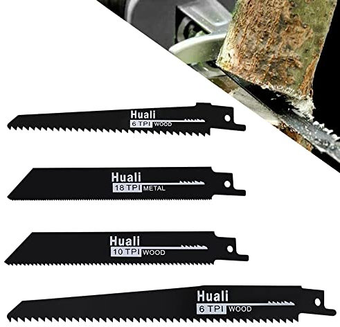 Reciprocating Saw Blades for Wood Tree Hedges Root Branches Tables PVC Metal Cutting(Pack of 4)
