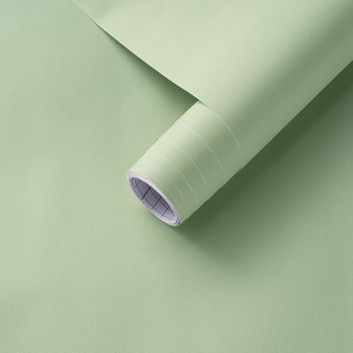 Arthome Grün Matt 44cmx10m Klebefolie Möbel, Abziehen und Aufkleben Selbstklebende Tapete dekorative Vinyl möbelfolie für Möbel Küche Schränke Möbel Tische Wand Modern DIY Wandverkleidung