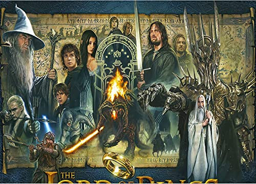 LORDOS Diamond Painting,Herr der Ringe Diamant Painting Bilder,DIY Cross Stickerei Malerei Kits,Wohnzimmer Schlafzimmer Büro Wand Und Eingang Dekoration 30x40cm