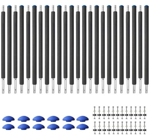 Baunsal® Trampolin Netzstangen 12 x Ø 25 x 1,0 mm x 205 cm (KN-SM-A) Trampolin Stangen Ersatz Trampolin Ersatzteile Stangen Trampolin Ersatzteil für Trampolin Netzpfosten Trampolin Netzstange
