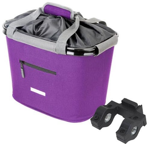 Lenkerkorb Fahrradkorb Fahrrad Korb vorne - abnehmbar - faltbar - Blue Bird Violetta - mit Quick-Clip Halterung - ca. 20 Liter Volumen- für eBike geeignet