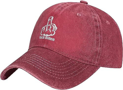874 Baseball Cap Fuck Biden – Fuck Biden, Mittelfinger Hoch, Cowboy Golf Caps Lässig Snapback Baseball Cap Mode Trucker Hut Für Outdoor Running Reisen
