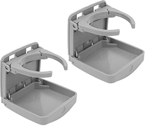 VOBOR 2pcs Porte-gobelet Pliable Réglable, Extenseur De Porte-gobelet De Voiture Avec Vis Et Rubans, Accessoires De Voiture Gadgets Pour Voiture Camion Bateau Camping-Car(Gris)