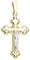 JC Trauringe Gold Anhänger Kreuz mit Jesus Korpus in Echt 585 Gold klassische, schlichte religiöse Goldkreuze Goldanhänger Goldschmuck Unisex Herren Schmuck in Bicolor inkl. Schmucketui 8577