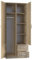 Oggi Kleiderschrank Rota in Sonoma-Eiche, 80 cm, 2-türig, platzsparend, Kleiderschrank, hochwertige Verarbeitung, Schrank, Möbel, Sonoma-Eiche, Eiche, modern, geräumig.