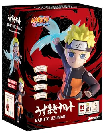 Silverlit Figurine Articulée 12 cm du Manga Construire Assortiment mit 2 Personnages à Collectionner Naruto et Sasuke, Mehrfarbig (54039)
