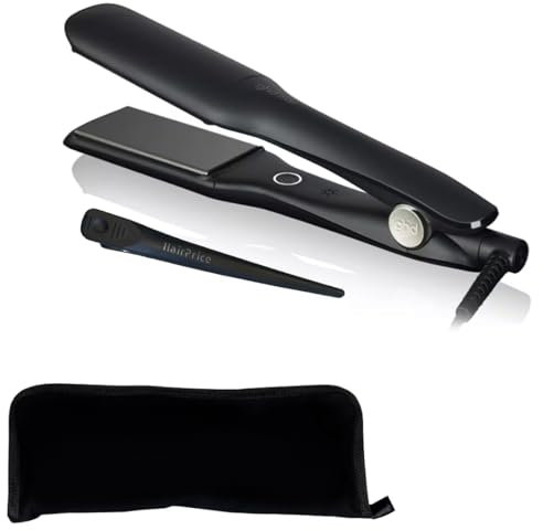 GHD - Gold Max Haarglätter + schwarze Aufbewahrungstasche + Pinzette