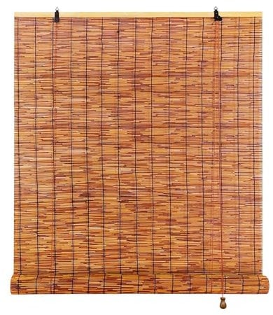 Bambusrollo Wetterfest Aussen Balkon Rollo Mit Haken Retro Schilf Vorhang Sichtschutz Bambus Rollo Jalousine 60 70 80 90 100 110 120 130 140 150 160 170 180cm Breit Fenster Sonnenschutz Rollo