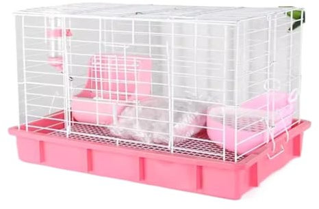 Vogelkäfig Wellensittich Vogelkäfig Aus Metall, Tierkäfig Für Kleintiere Wie Papageien, Hamster, Zur Vorübergehenden Unterbringung Oder Auf Reisen Vogel Käfig(Pink)