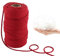 ASelected Cordón de macramé de 5 mm, Cuerda Gruesa de Hilo de macramé de algodón de 328 pies para Colgar en la Pared, Perchas, Manualidades y Artes Hechas a Mano (Rojo)