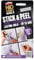 UniBond No More Nails Stick & Peel, Strong Removable Adhesive for Tiles, Glass, Aluminium & More, Adjustable & Non-Corrosive, Ideal for Indoor Use, No Drilling, Solvent-Free, Multi-Surface Bonding