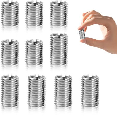 M8 auf M6 Gewindeeinsatz 15mm 20mm 10 Stück Schnellgewindeeinsatz Edelstahl Gewindeeinsätze Gewindeadapter für Gewinde Reparatureinsatz für die Gewindereparatur