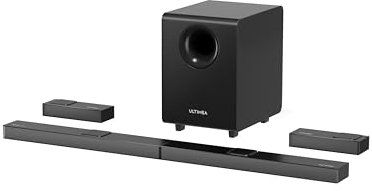 ULTIMEA Barre de Son 7.1.4ch pour Téléviseurs avec Dolby Atmos, Son Cinéma Captivant Semblable à la 3D, Véritable Système Home Cinéma Surround, Barre de Son avec Subwoofer, Nova S90