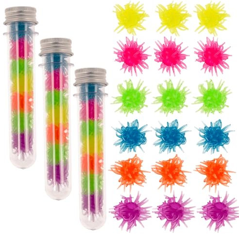 Fensterkletterer Kinder 18 Stück Spielzeug Leuchtend Original Glow in The Dark Fensterläufer (Blau Lila Orange Gelb Grün Rosa) Sensory Antistress Fidget für Kinder Klebrige Fensterläufer