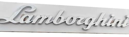 LWWNNFC Auto Logo Emblem Badge für Lamborghini Gallardo Aventador Huracan Urus, Auto Body Frontklappe Kofferraum Logo Aufkleber Abzeichen Dekoratives Zubehör,Silver