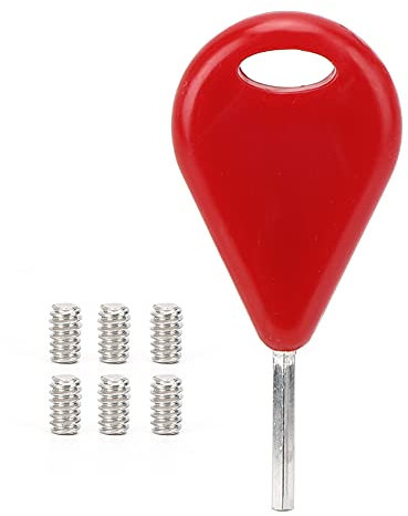 UPALDHOU Surf-Fin-Schlüssel, Edelstahl-Blau-Fin-Schlüssel, Kompakter Surf-Fin-Schlüssel mit Kunststoffgriff, Metall-Surfbrett-Zubehör für FCS-Flossen (Rot)