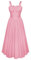 SCARLET DARKNESS Abito estivo da donna, con spalline sottili, stile casual, abito lungo a trapezio, rosa, S