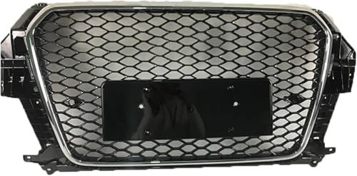 ANYANH Auto Frontgrill Für Audi Q3 RSQ3 2013 2014 2015, Vorderen Stoßfänger Grill Kühlergrill Vorne Frontstoßstange Grill Tuning Zubehör Frontgrill