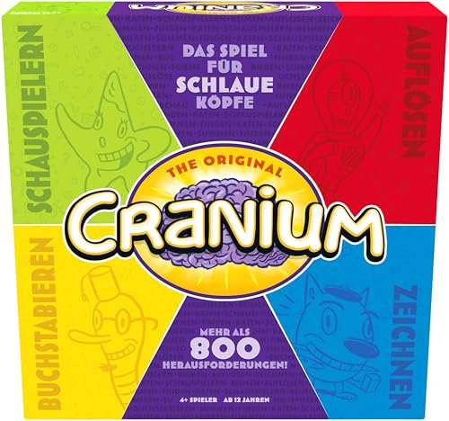 FUNKO GAMES Cranium Original, Partyspiel für Erwachsene & Kinder ab 12 Jahren, Gesellschaftsspiel für 4 oder Mehr Spieler, Familienspiel auf Deutsch, 800 Herausforderungen, 45 Min