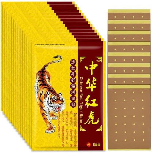100Pcs Wärmepflaster, Schmerzlinderung Patch, Chinesische Ferninfrarot Pflaste, Pain Relief Patch, Tiger Soreness Relief Patch, Lang anhaltende Schmerzlinderung für Gelenke und Muskeln