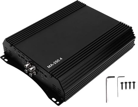 Akozon High Power 4 -Kanalauto -Verstärker 12V 4x250W Aluminiumlegierung Auto Stereoverstärker