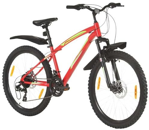 21 Gang Mountainbike 26 Zoll für Erwachsene, 36 cm Rahmen Rot - Robustes Einrad für Offroad & Freizeit