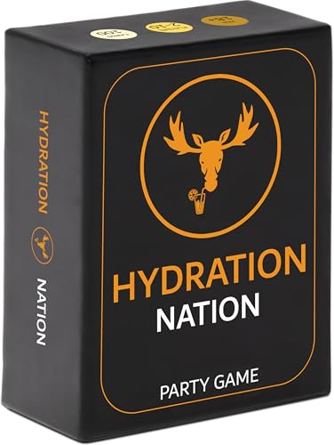 HYDRATION NATION – Hilarious Card Game for Adults – Adult Party Game with Truth or Dare, Hen & Stag Do – Fun Games for Groups, Bachelor & Bachelorette Parties, Uni Students, Funny Party Gift