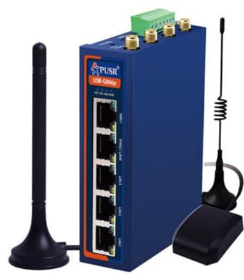 Lubeby Smart Industrial Cellular Router 4G LTE Sim Card Modem WiFi Router USR-G806P x 1 Set