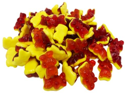 Fruchtgummi Rote Grütze Bären mit Schaumboden als Dessert 300g