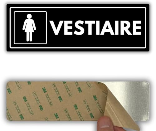 LEIASA | Plaque Vestiaire Femmes - 7,5 x 23 cm - Acrylique - Casiers Dames