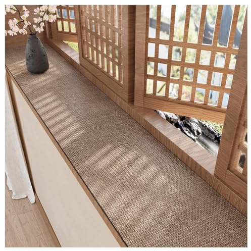 Diatomaceous Earth Mat for Windowsill, DIY Bay Window Sill Mat | Balcony Protective Pad,Rubber Backed Non-Slip Pad for Window,Cabinet,Dining room,Bedroom(Brown,15x100cm)