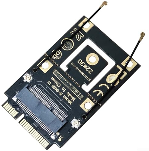 WiFi-Adapterkarte für Mini für PCie auf M.2 2230 mit 4 auf Antennenkabel für Laptop für Mini-PC, Netzwerk-Upgrade