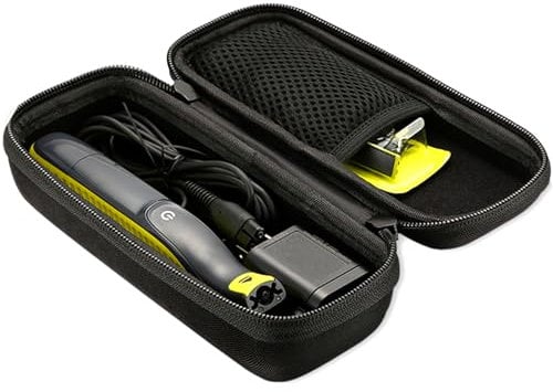 ProCase Tragetasche für Philips OneBlade Face & Body Reiseetui für Elektrischer Bartschneider, Rasierer und Trimmer Schutzhülle für OneBlade QP2734 QP6551 QP2824 QP6651 Hülle mit Handschlaufe -Schwarz