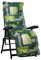 Tecnoweb Coussin de rechange ultra rembourré pour chaise longue avec repose-pieds - motif zen sur fond vert