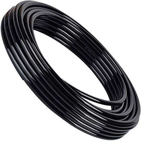 Pneumatik Polyurethan PUN Schlauch | 5 meter | Außen 4mm x Innen 2,5mm | Schwarz | Flexibel Druckluftschlauch Luft Treibstoff Öl