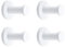 NELXULAS Klassischer weißer Edelstahl-Kleiderbügel, sehr strapazierfähig, Wandhalterung, Handtuchhaken (5,1 cm, 4 Stück)