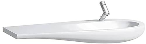 Laufen Alessi one Waschtisch, unterbaufähig, ohne Hahnloch, ohne Überlauf, Ablage Links, 1200x500, weiß LCC - H8149744001091