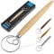 Zulay Danish Dough Whisk Large Hand Mixer - Large 13” Stainless Steel & Wooden Danish Whisk - Dutch Style Artisan Blender for Bread, Batter, Cake, Pastry, and More