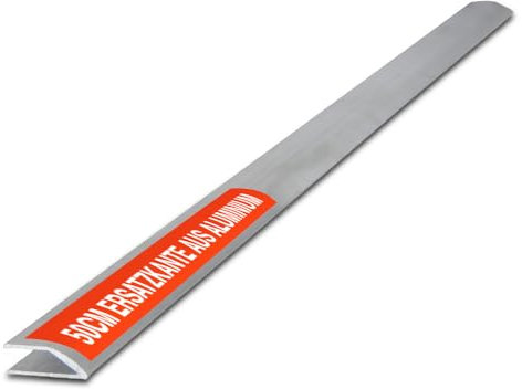 SHW-FIRE | Alu-Schutzkante 50 cm für Sperrholz Schneeschieber, Abriebfest, geräuscharm, langlebig und untergrundschonend, ideal für effizientes Schneeräumen | Made in Germany
