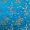Brokat-Stoff, chinesischer Drache, bestickt, seidig, Satin, orientalisches Bastelmaterial, 90 cm breit, Meterware (türkis)