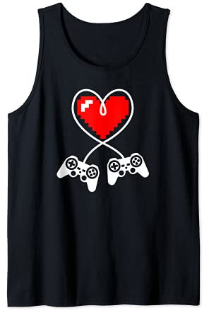 Gamer Controller Video Game Player Heart Gaming Gift Tank Top