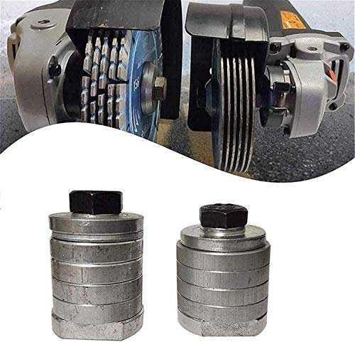 Nihexo Angle Grinder to Grooving Machine Adapter Converter Screw Drill Adapter, M10/ M14 Conversion Head, Up to 4 Saw Blades Can be Used at The Same Time (for Type 125-230 Angle Grinder Use) (M14)