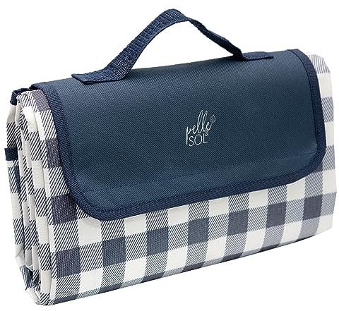 Pelle & Sol Picknickdecke, wasserdicht, 200 x 140 cm, faltbare Picknickmatte, Outdoor-Stranddecke, rutschfest, mit Tragegriff, sanddichte und waschbare Strandmatte für Garten, Wandern, Camping