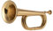Ruluti B Flat Bugle Call Trumpet Brass Cavalry Horn with Mouthpiece for School Band Cavalry Miltary Orchestra
